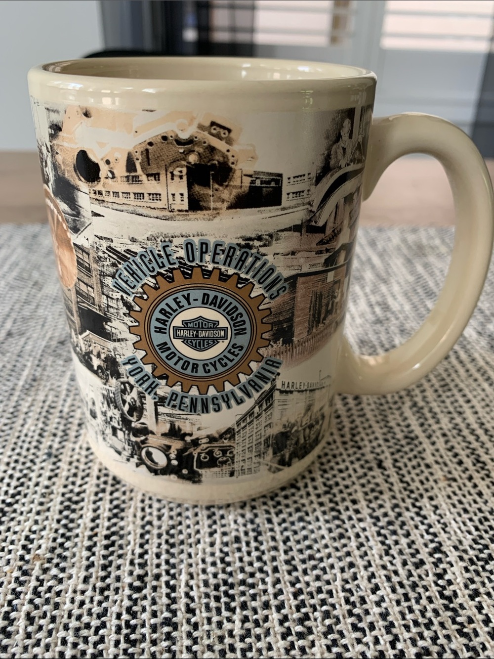 Harley-Davidson Vintage York Penndylvania Factory Graphics Coffee Mug